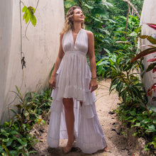 Load image into Gallery viewer, Olena Layered White Cotton Gown