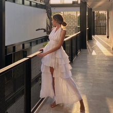 Load image into Gallery viewer, Olena Layered White Cotton Gown
